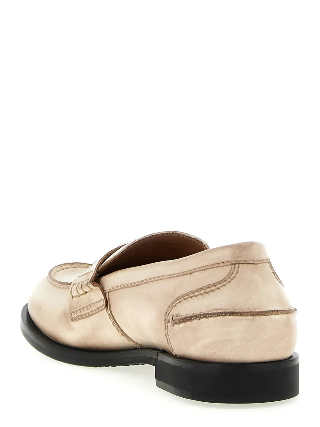 Miu White Calfskin Slip-on Loafers