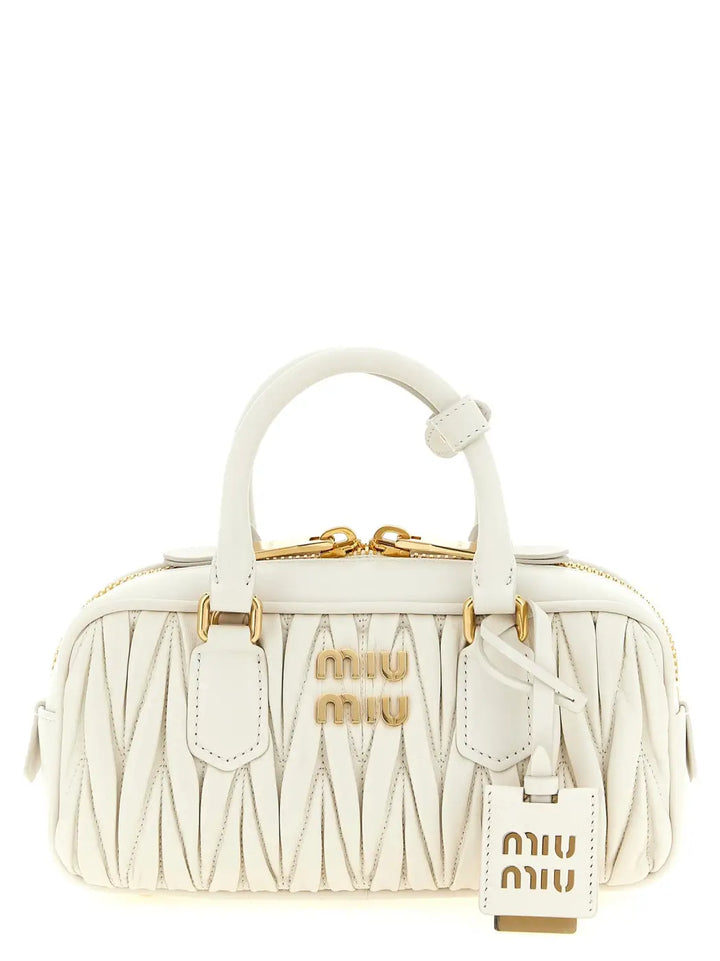 Miu White Leather Handbag