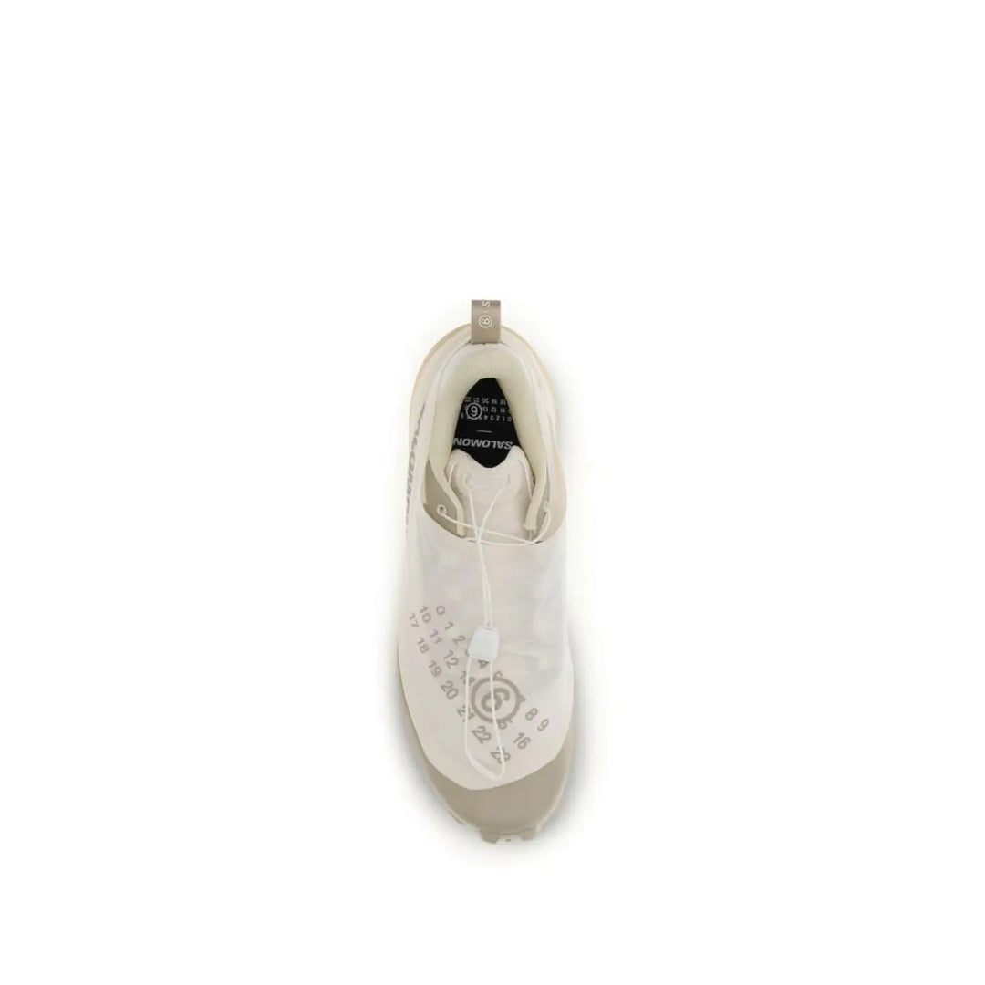 Mm6 Beige Polyester Athletic Sneakers