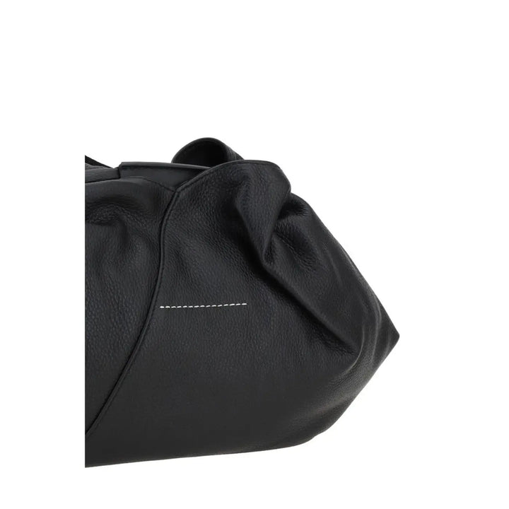 MM6 Black Calf Leather Bos Taurus Handbag