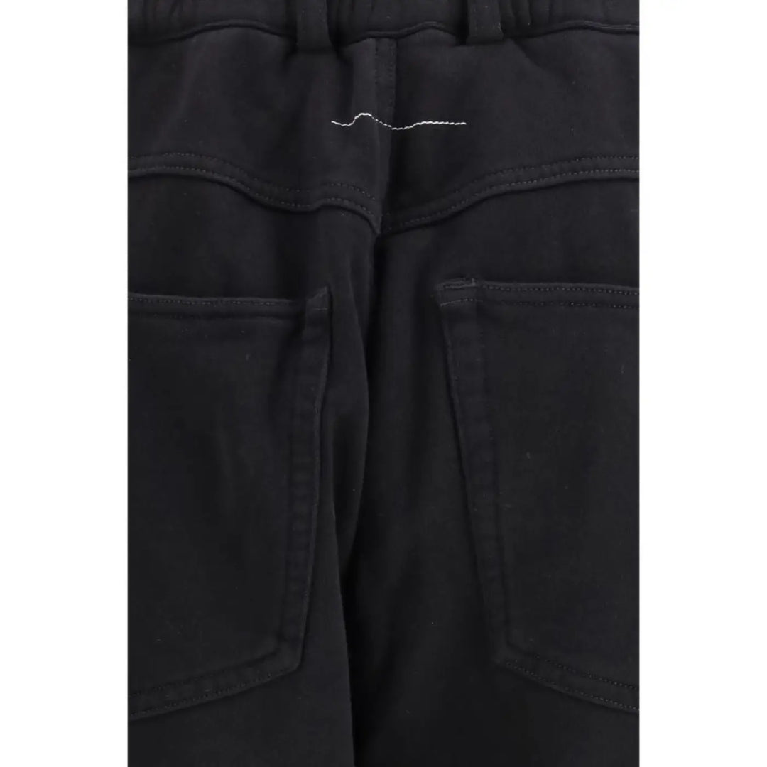 Mm6 Black Cotton Casual Pants