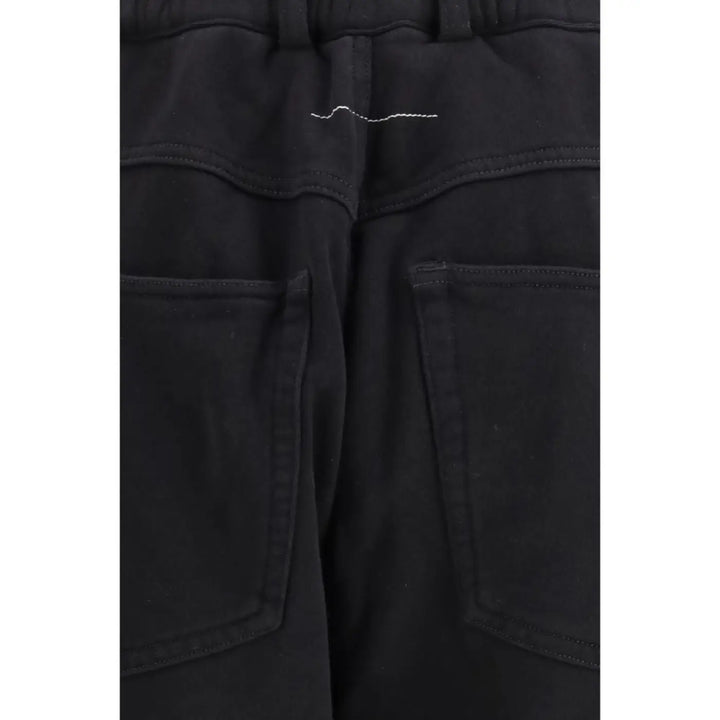Mm6 Black Cotton Casual Pants