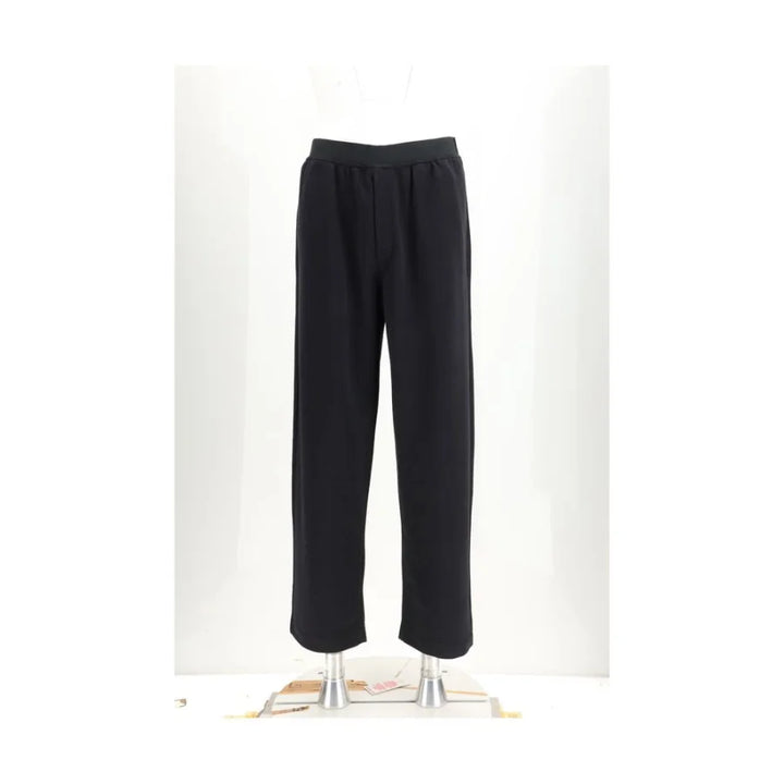 MM6 Black Cotton Casual Pants