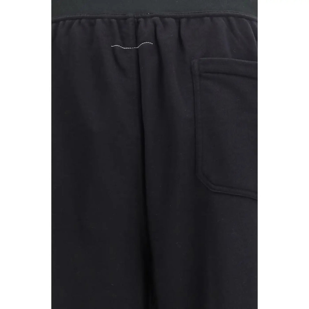 MM6 Black Cotton Casual Pants