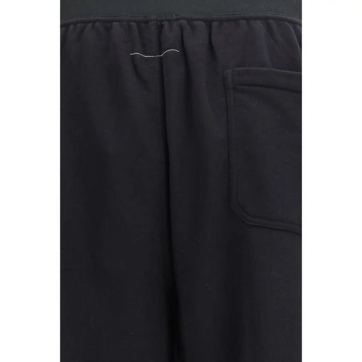 MM6 Black Cotton Casual Pants