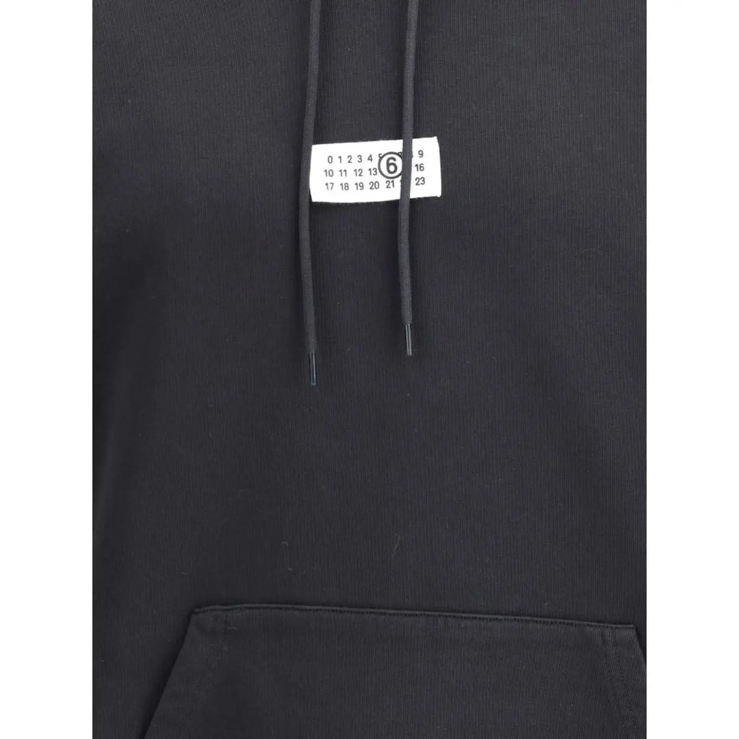 MM6 Black Cotton Sweatshirt
