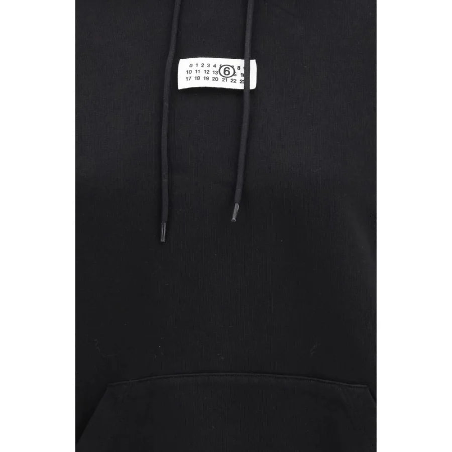 MM6 Black Cotton Sweatshirt