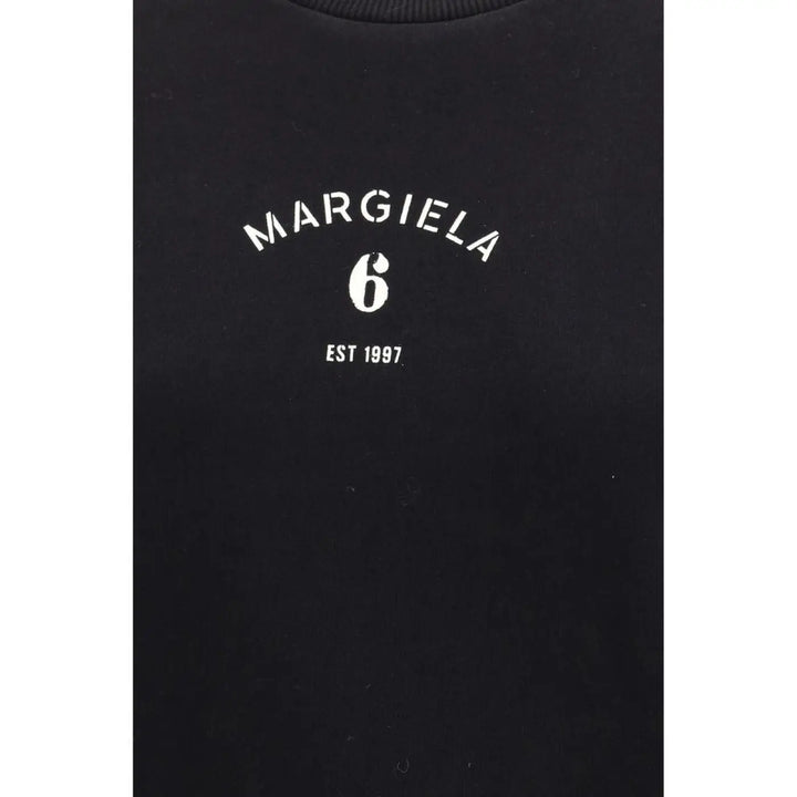 MM6 Black Cotton Sweatshirt