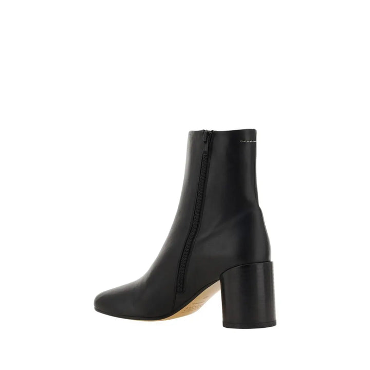 Mm6 Black Lamb Ovis Aries Ankle Boots