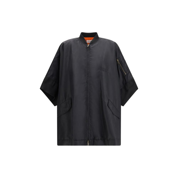 MM6 Coats & Jackets - Black Polyamide Cloacks