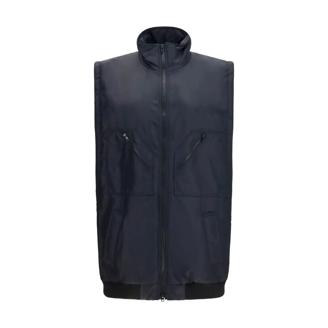 Mm6 Black Polyamide Sleeveless Jacket