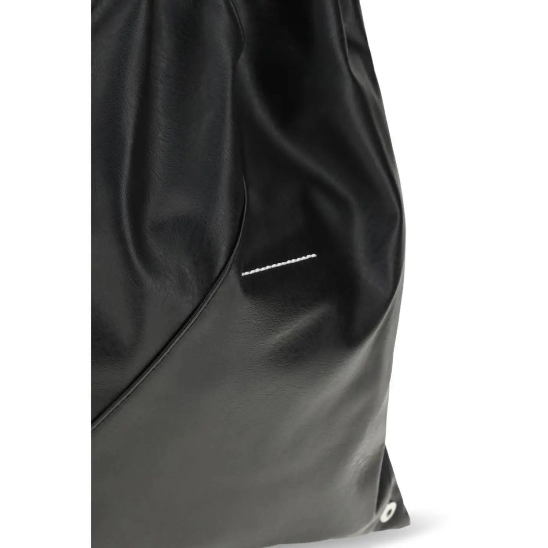 Mm6 Black Polyethylene Handbag