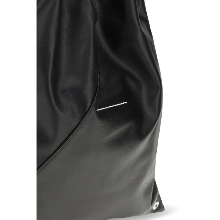 Mm6 Black Polyethylene Handbag