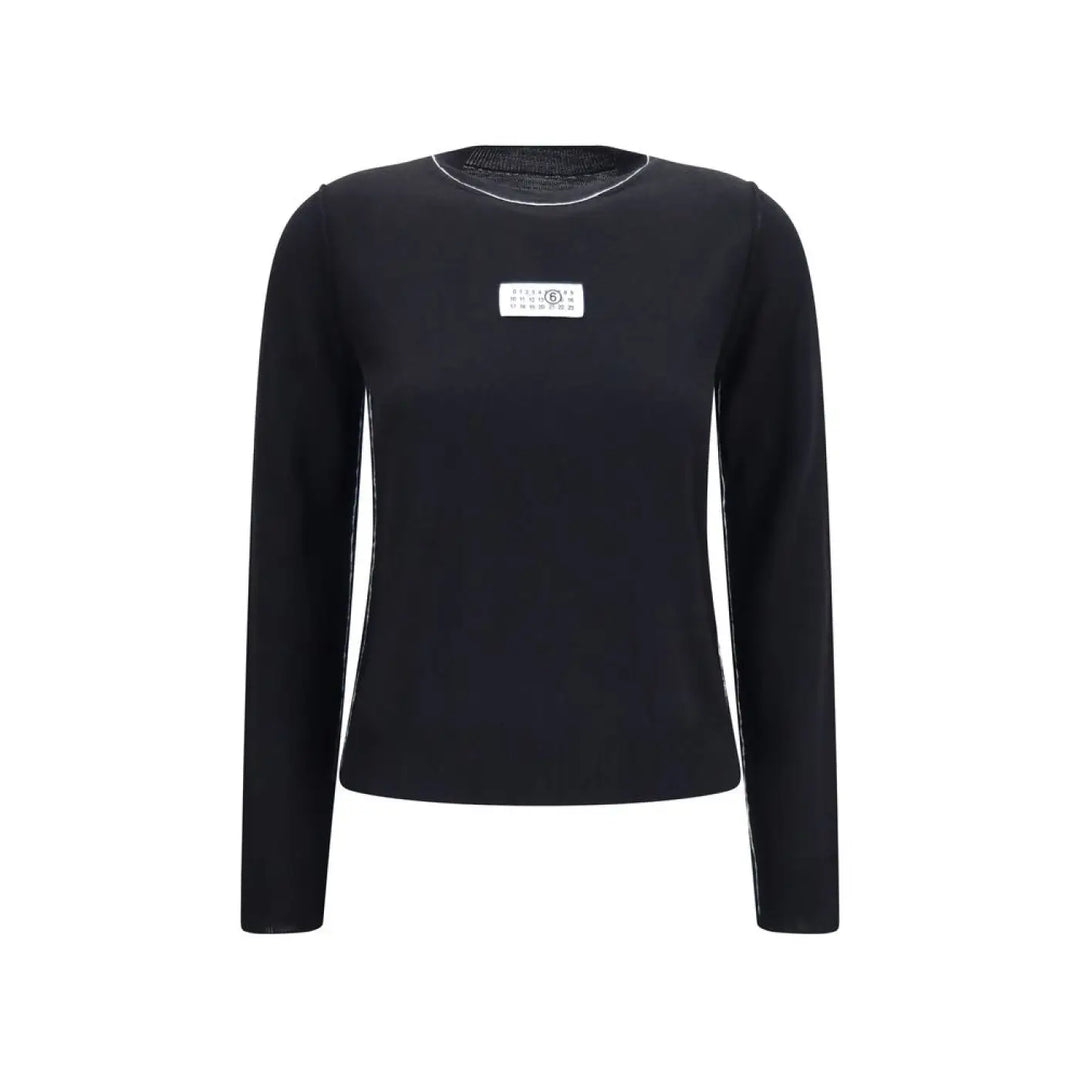 Mm6 Black Wool Oves Aries Sportswear