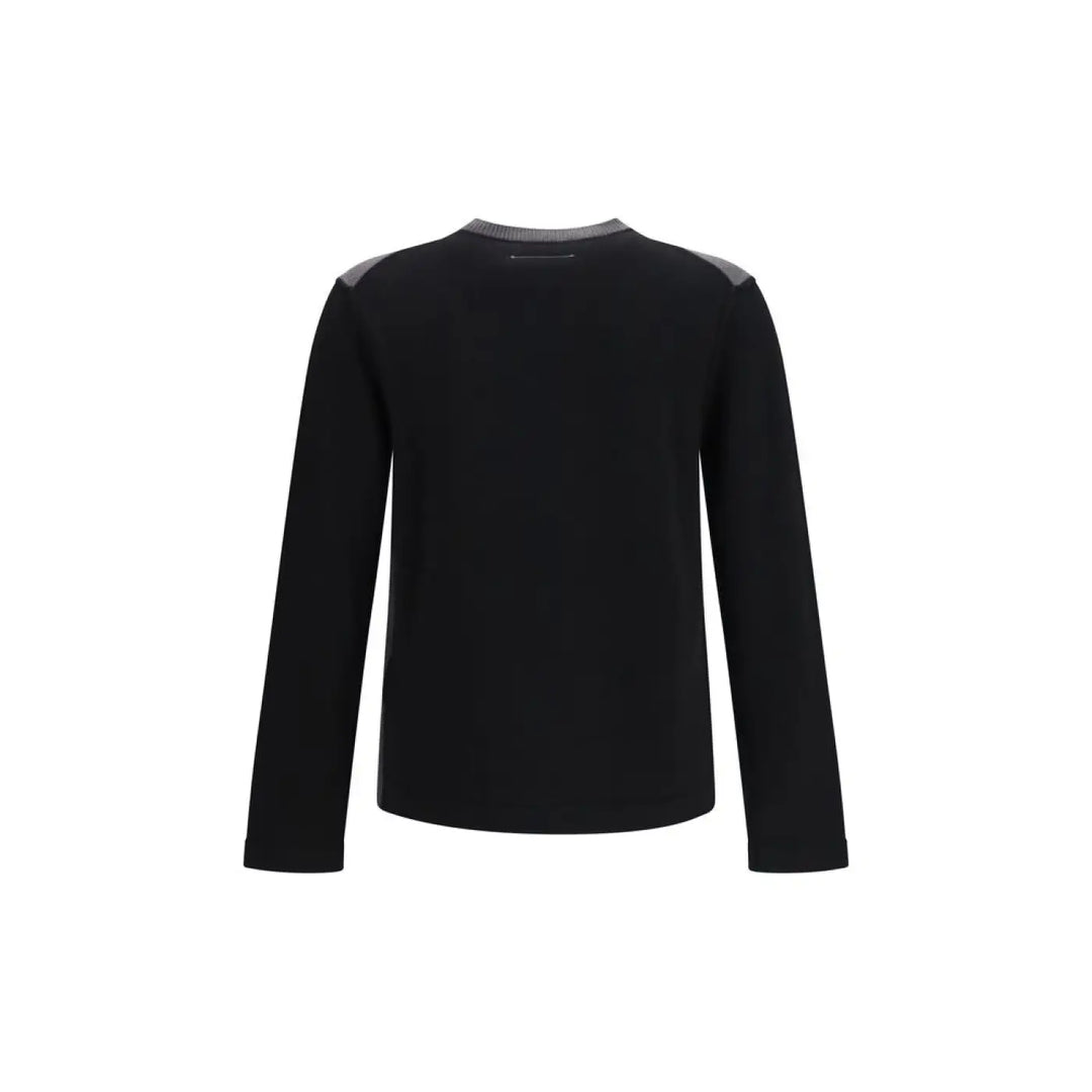 Mm6 Black Wool Oves Aries Sweatshirt