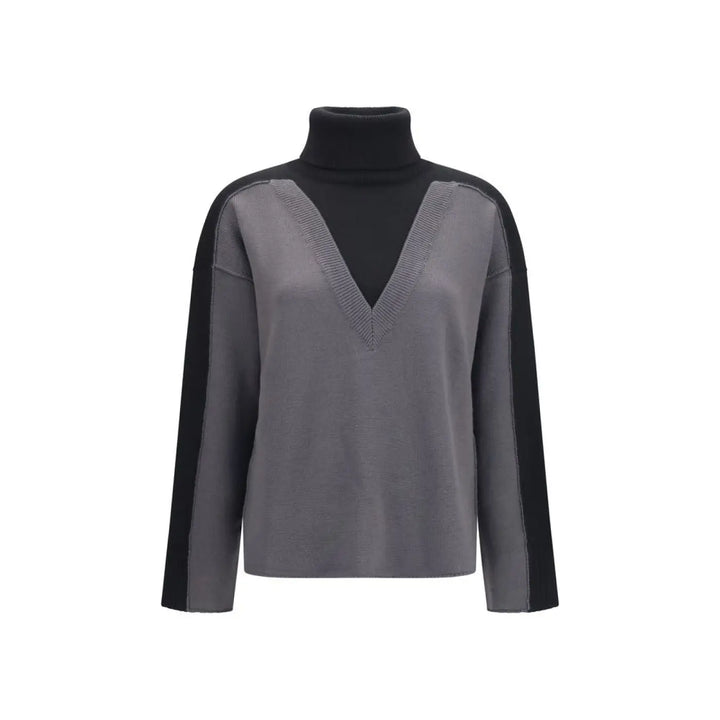 Mm6 Black Wool Oves Aries Sweatshirt