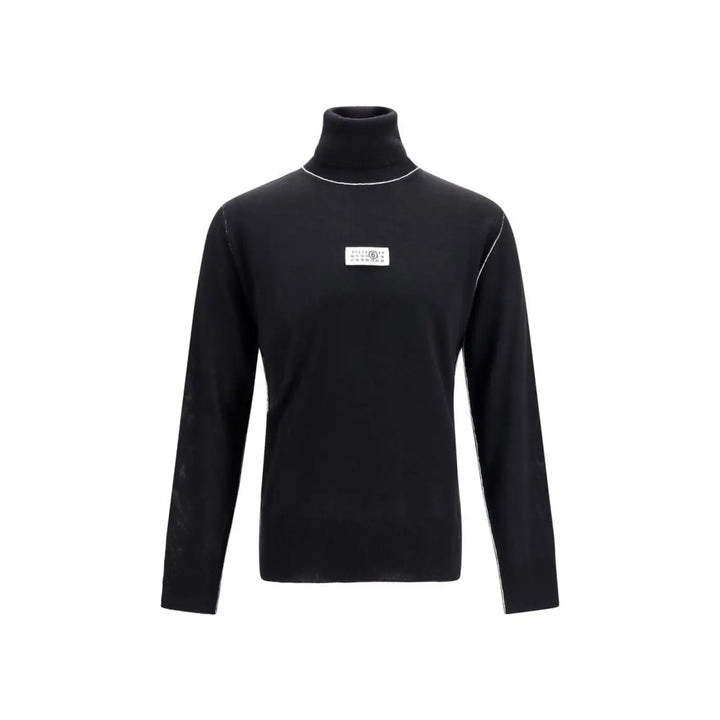 Mm6 Black Wool Oves Aries Turtleneck