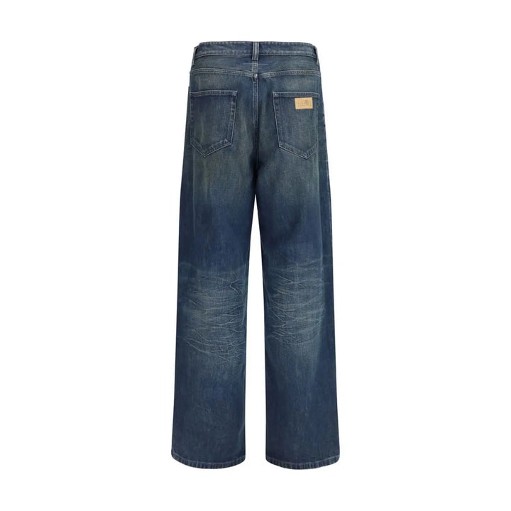 MM6 Blue Cotton Straight-Leg Jeans