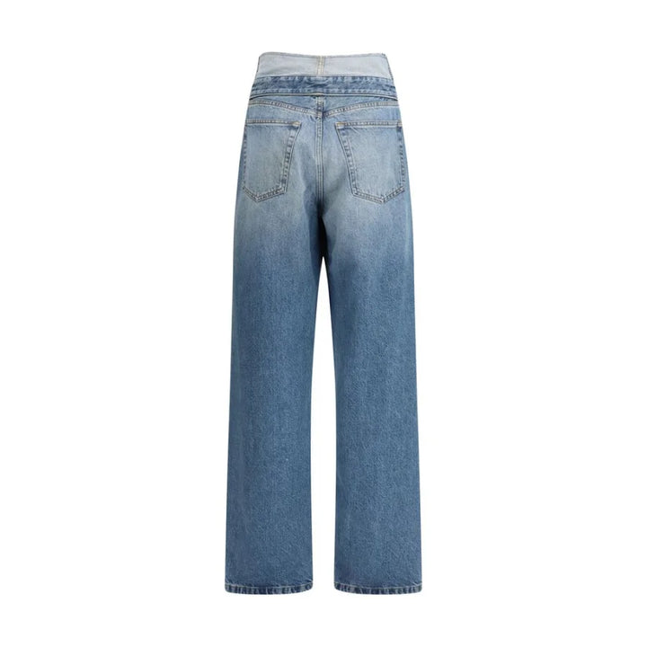 MM6 Blue Cotton Straight-Leg Jeans