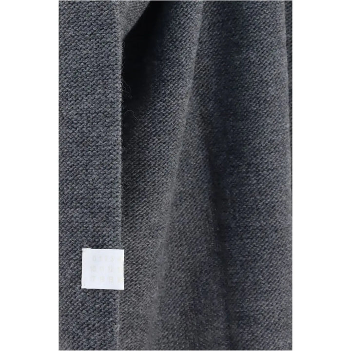Mm6 Gray Marabou Sweatshirt