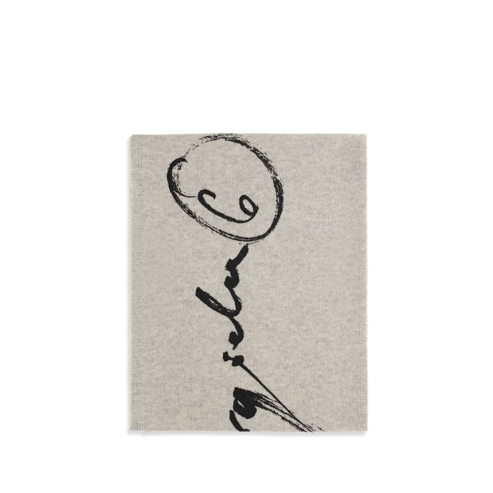 Mm6 Gray Wool Oves Aries Scarf