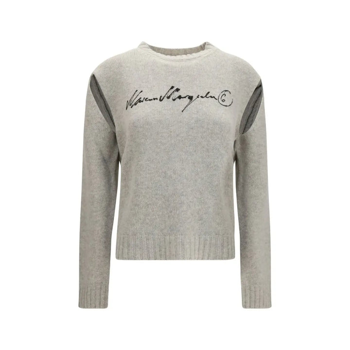 Mm6 Gray Wool Oves Aries Sweatshirt
