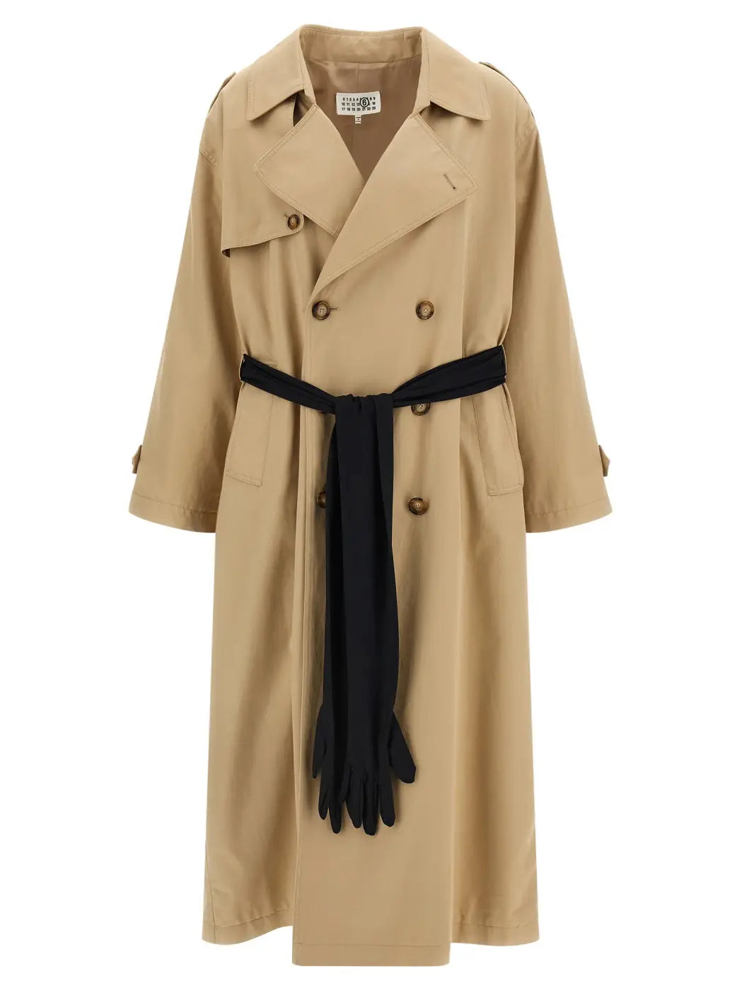 Mm6 Maison Margiela Beige Cotton Coat