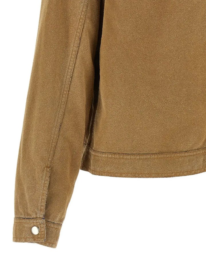 Mm6 Maison Margiela Beige Cotton Denim Jacket