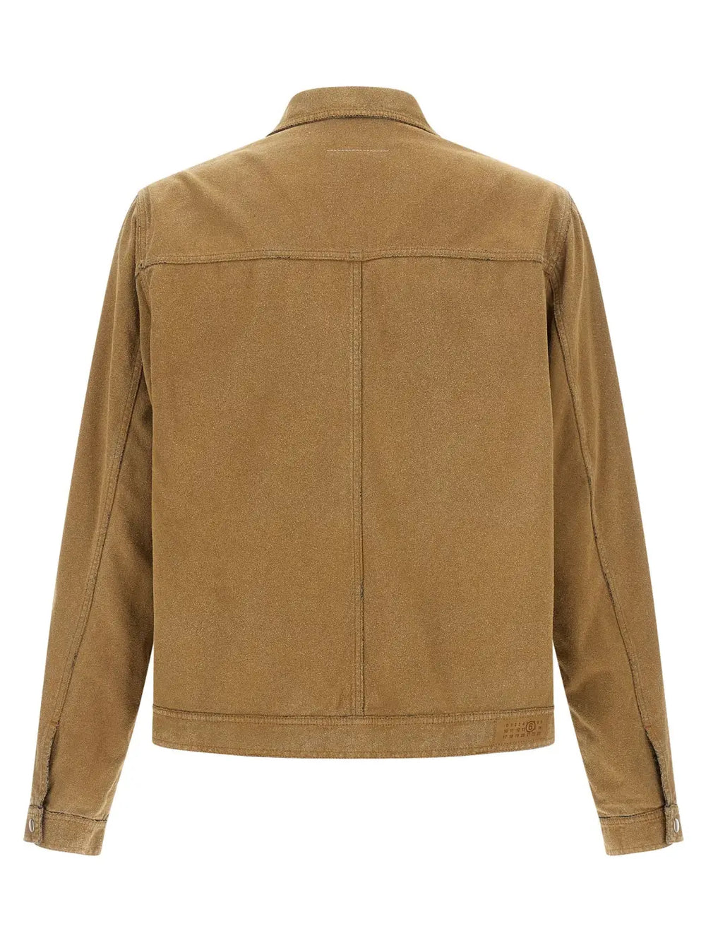 Mm6 Maison Margiela Beige Cotton Denim Jacket