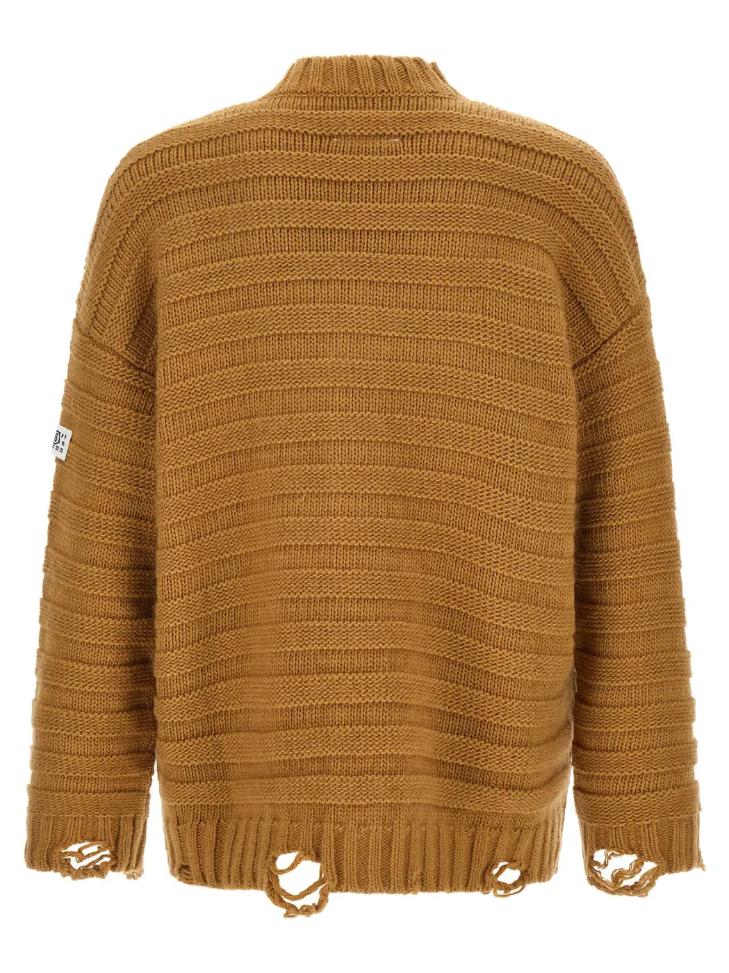 Mm6 Maison Margiela Beige Virgin Wool Cardigan