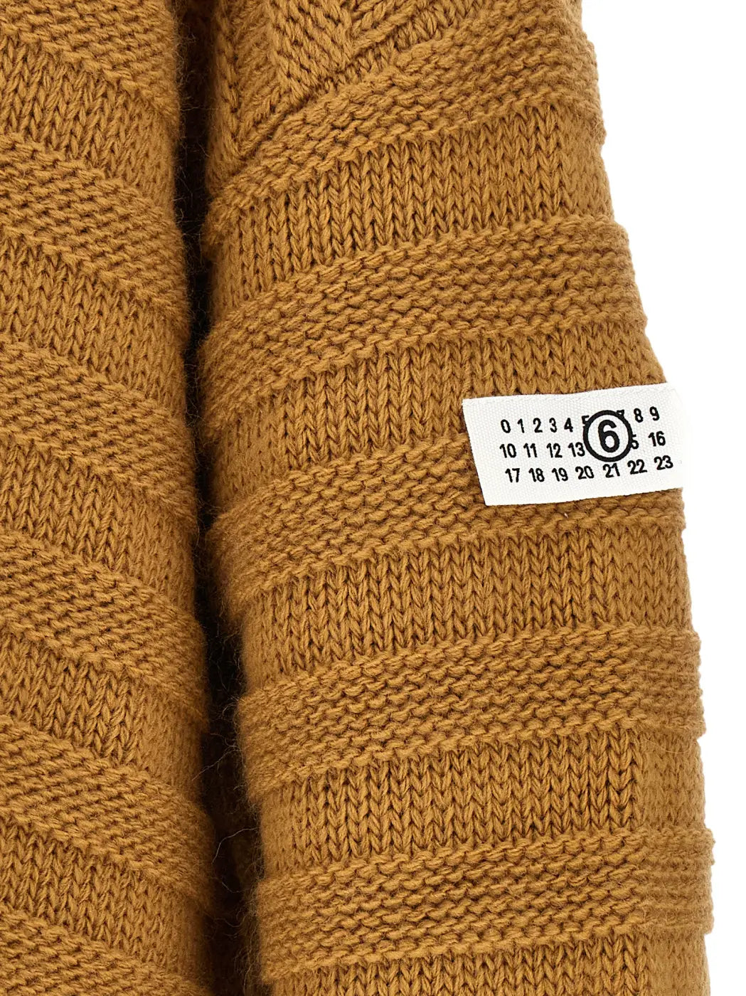 Mm6 Maison Margiela Beige Virgin Wool Cardigan