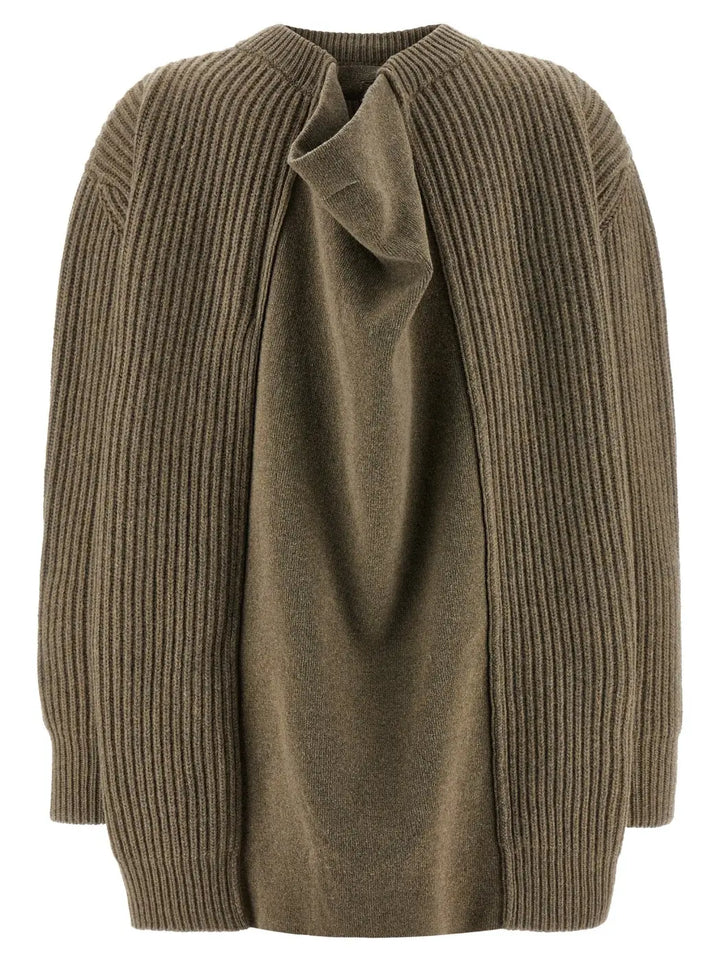 Mm6 Maison Margiela Beige Virgin Wool Short Dress