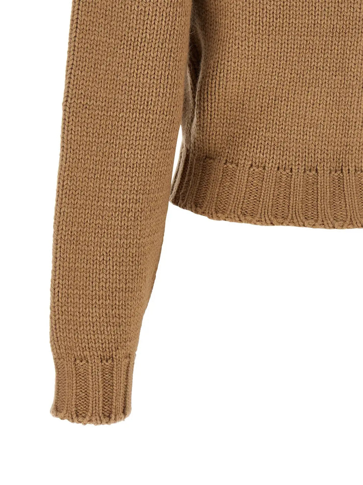 Mm6 Maison Margiela Beige Wool Cardigan