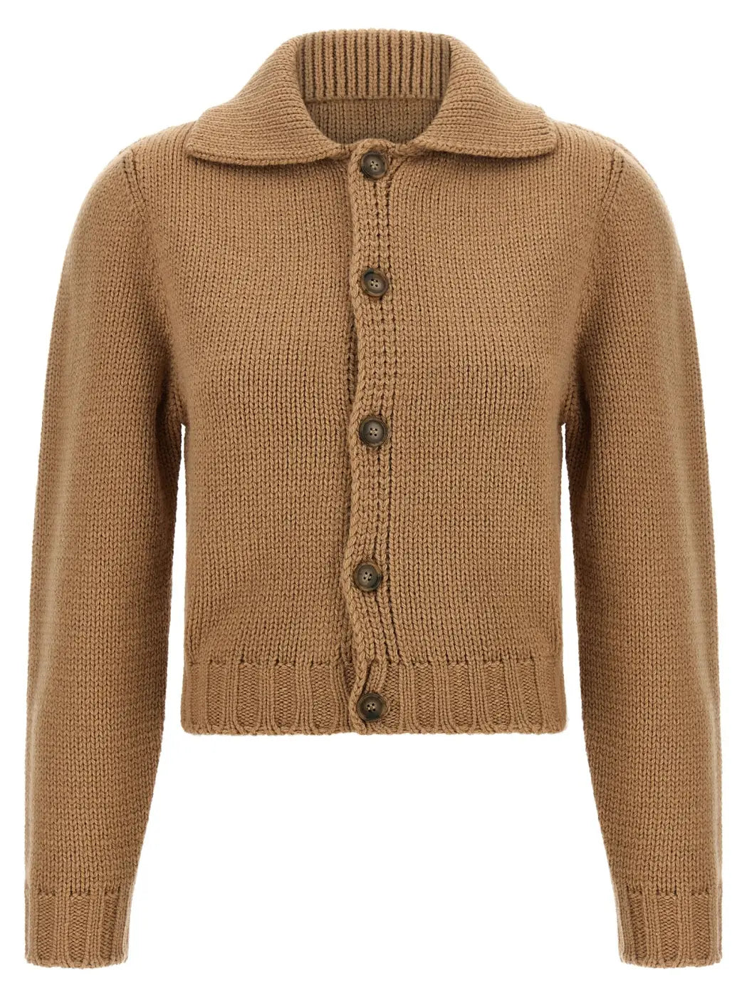 Mm6 Maison Margiela Beige Wool Cardigan