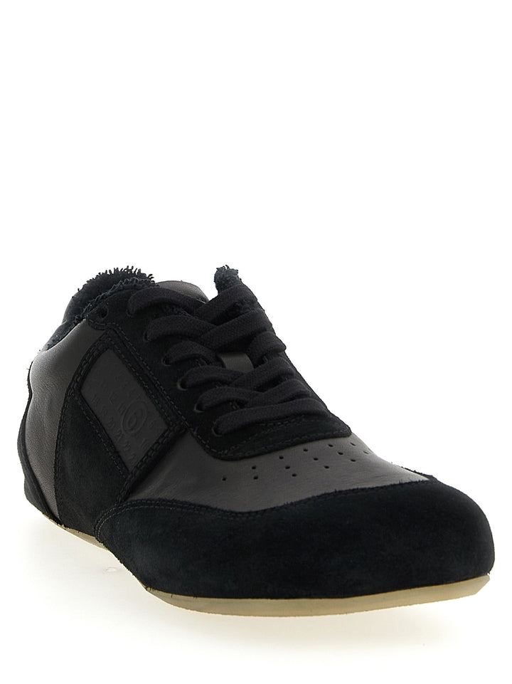 Mm6 Maison Margiela Black Calfskin Athletic Sneakers