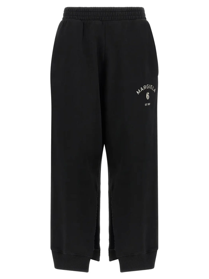 Mm6 Maison Margiela Black Cotton Joggers (workout Pants)