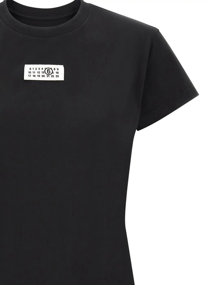 Mm6 Maison Margiela Black Cotton T-shirt