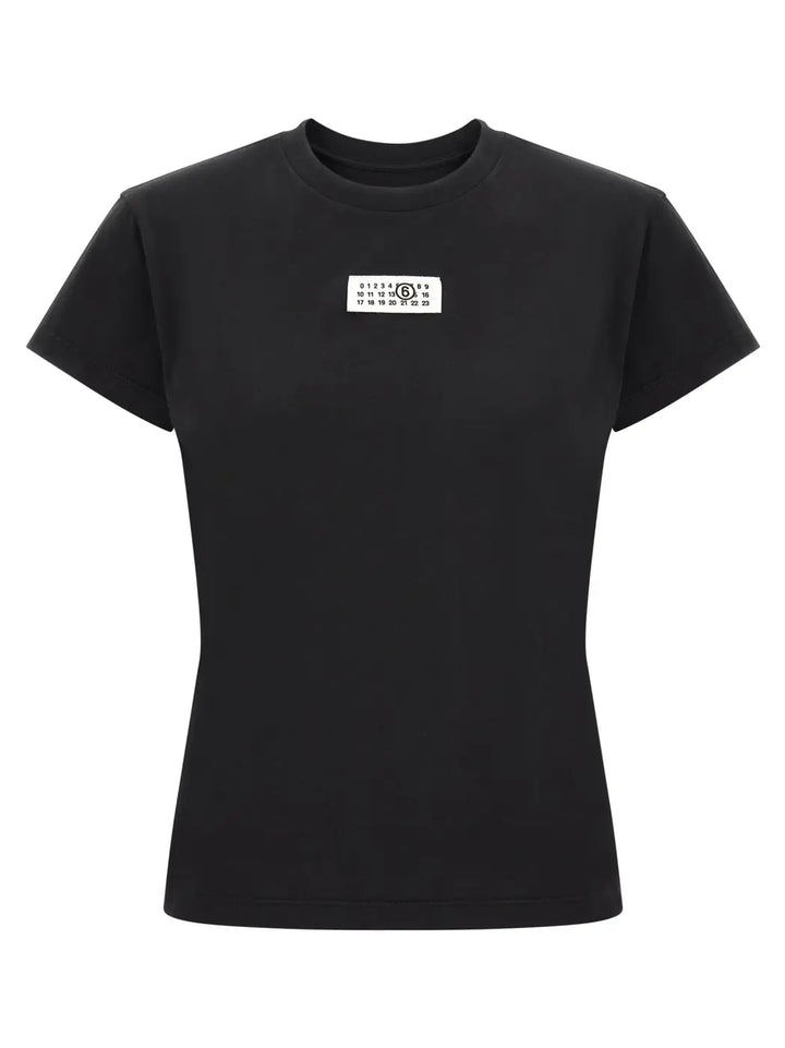 Mm6 Maison Margiela Black Cotton T-shirt