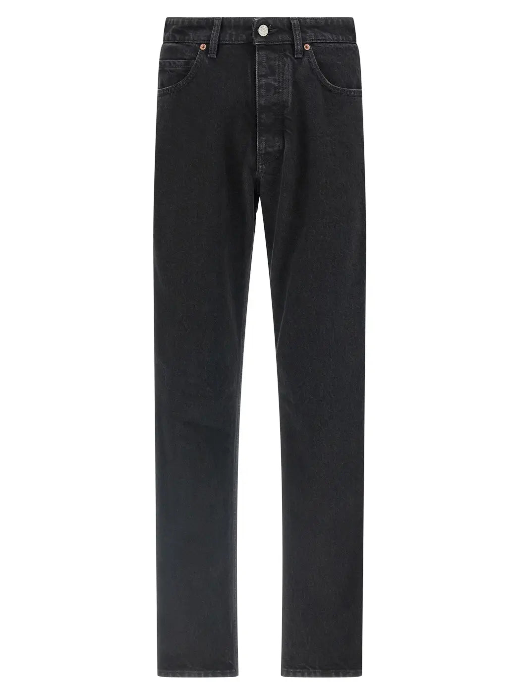 Mm6 Maison Margiela Black Cotton Tapered Jeans