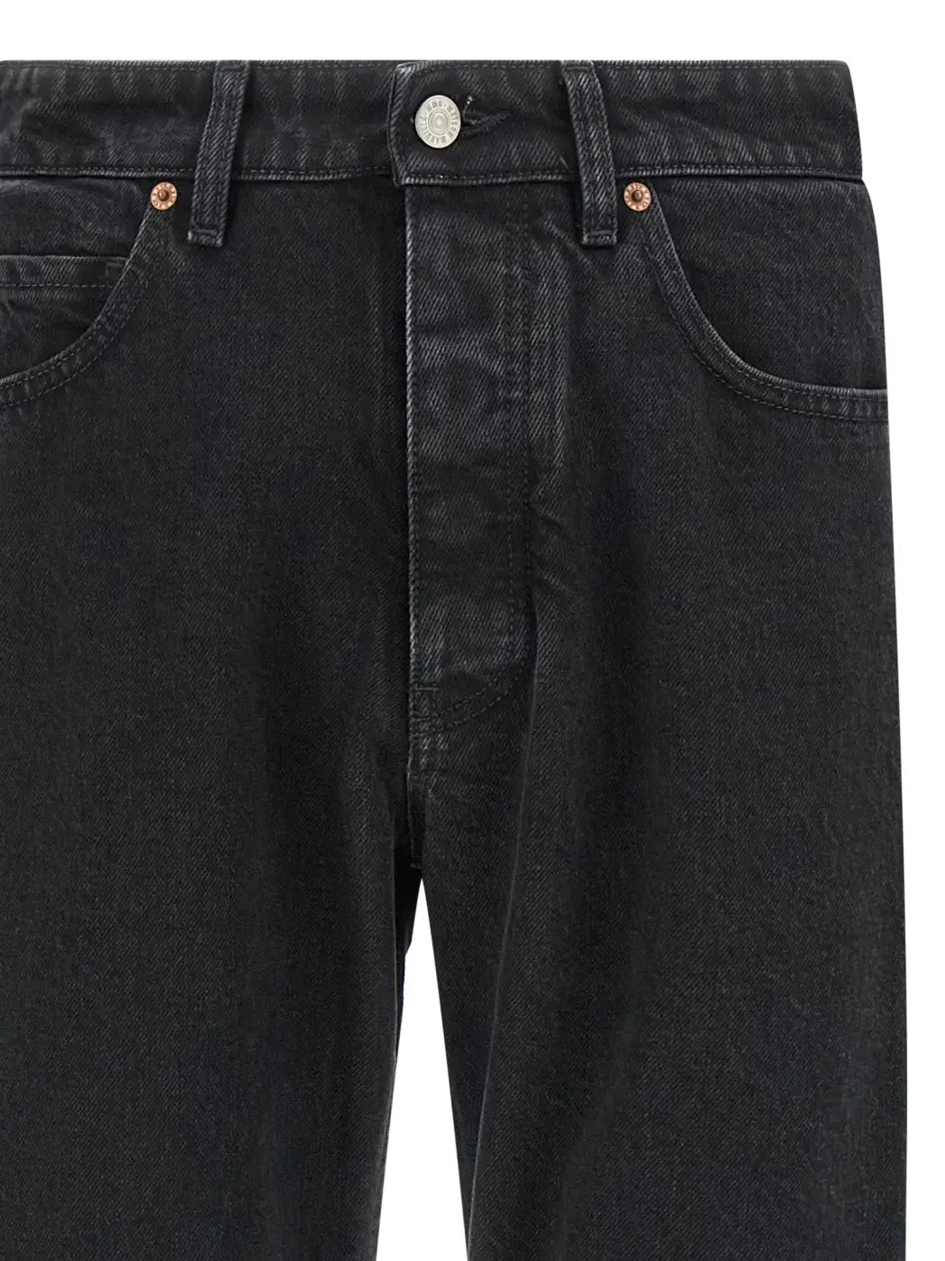 Mm6 Maison Margiela Black Cotton Tapered Jeans