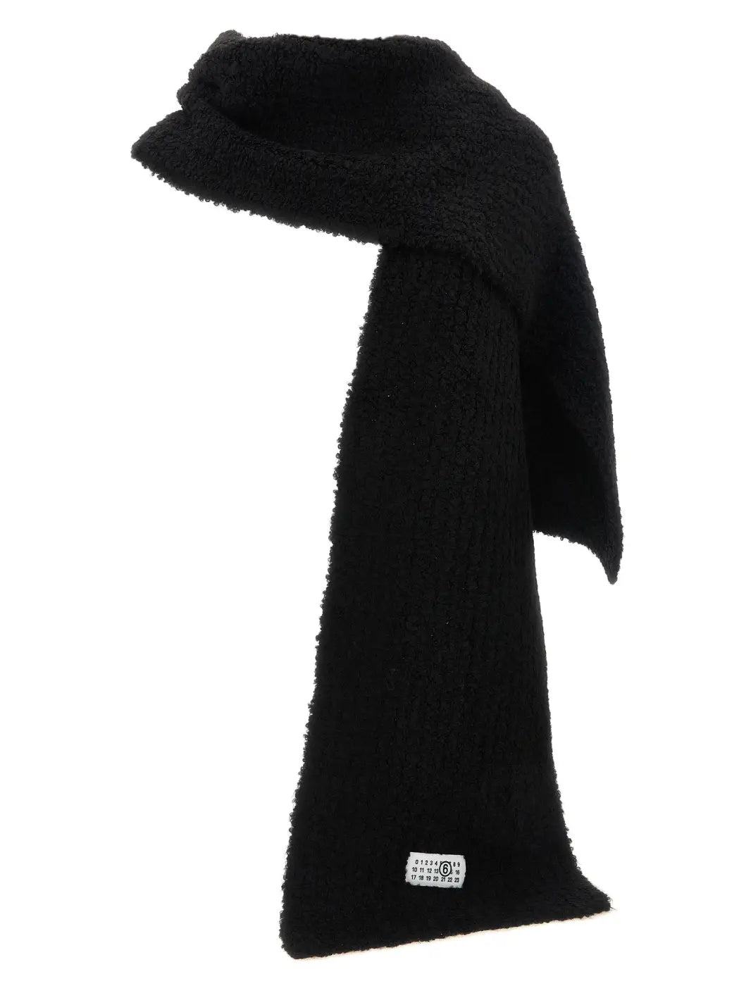 Mm6 Maison Margiela Black Marabou Scarf
