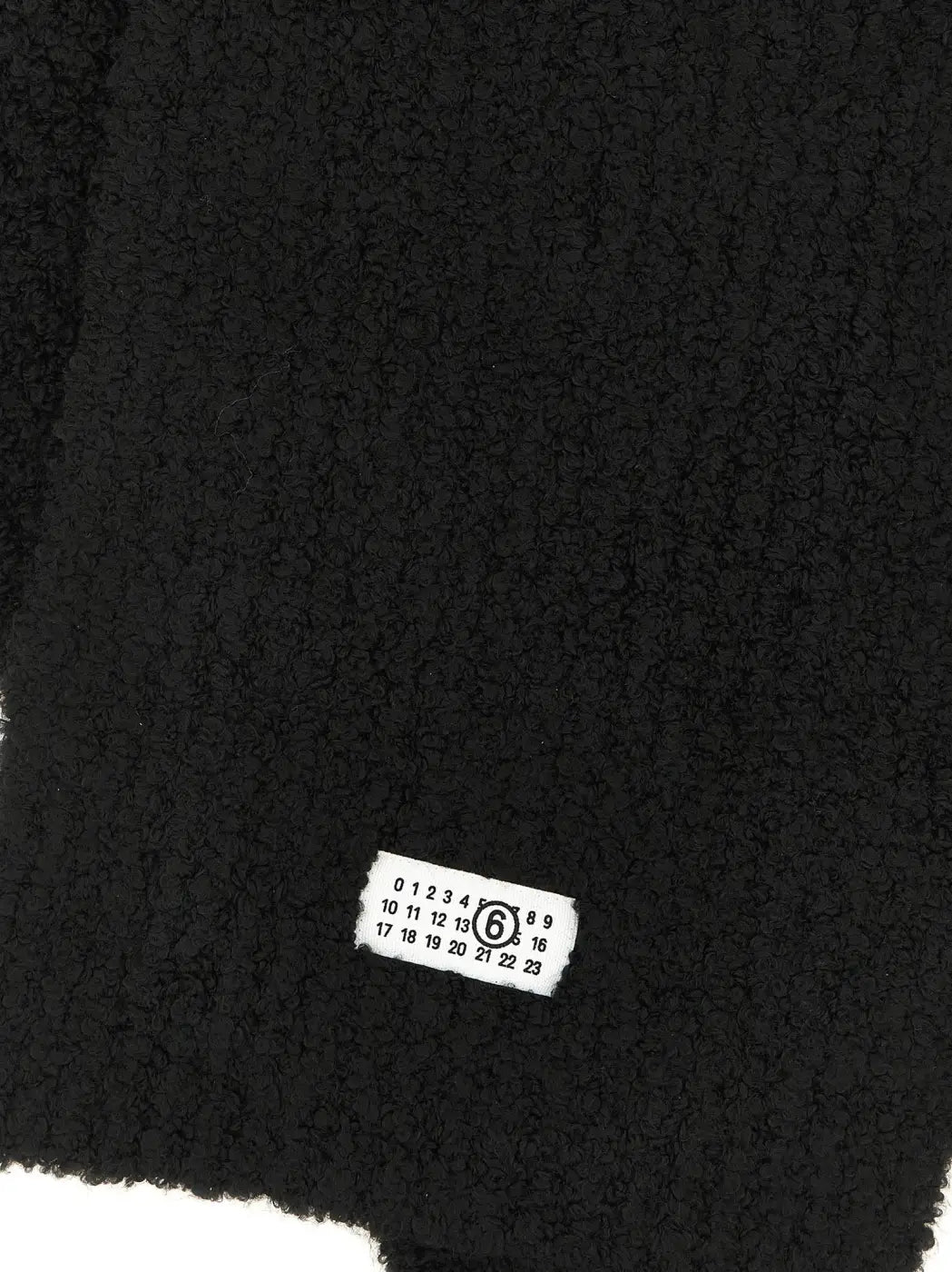 Mm6 Maison Margiela Black Marabou Scarf