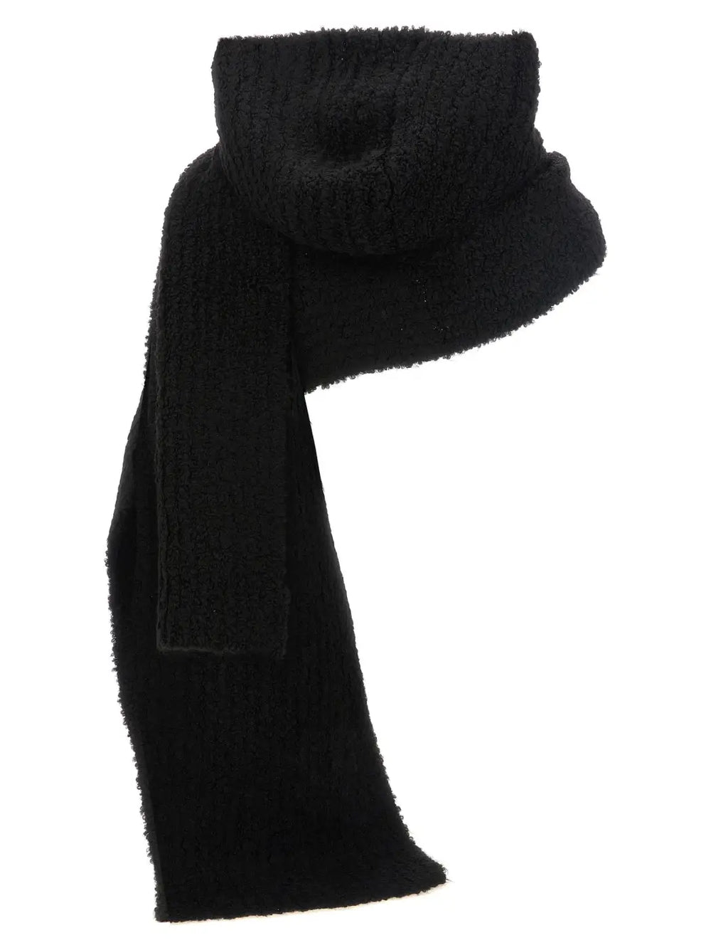 Mm6 Maison Margiela Black Marabou Scarf