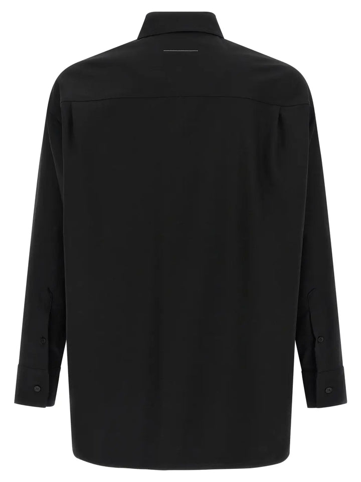 Mm6 Maison Margiela Black Polyester Blouse