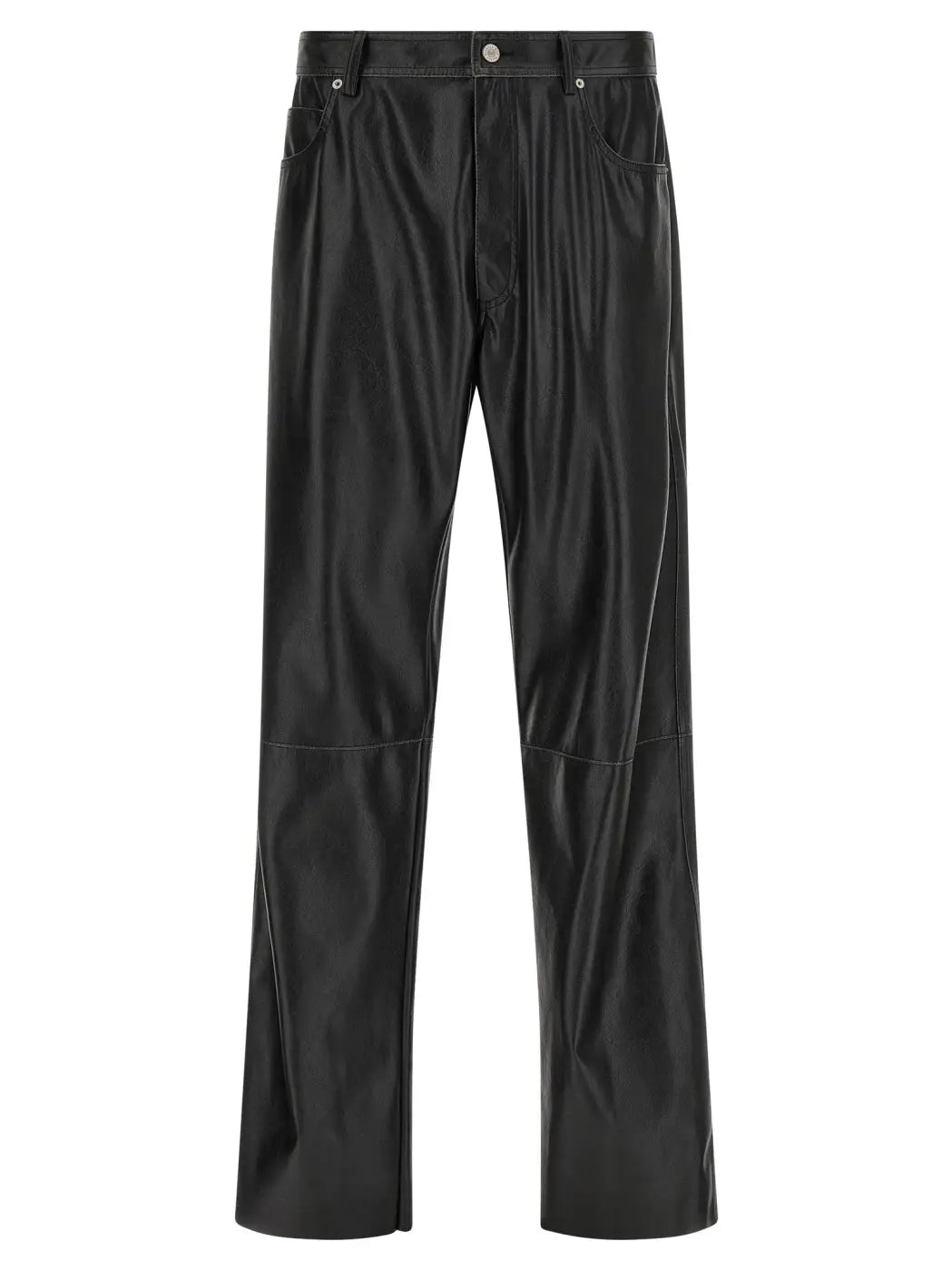 Mm6 Maison Margiela Black Polyester Casual Pants
