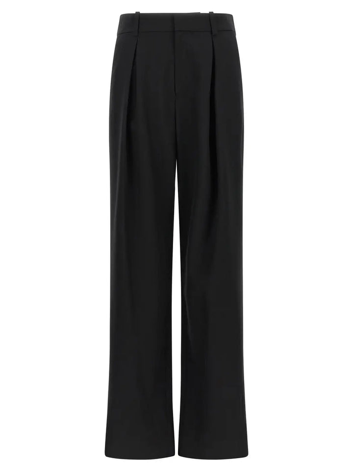 Mm6 Maison Margiela Black Polyester Casual Pants