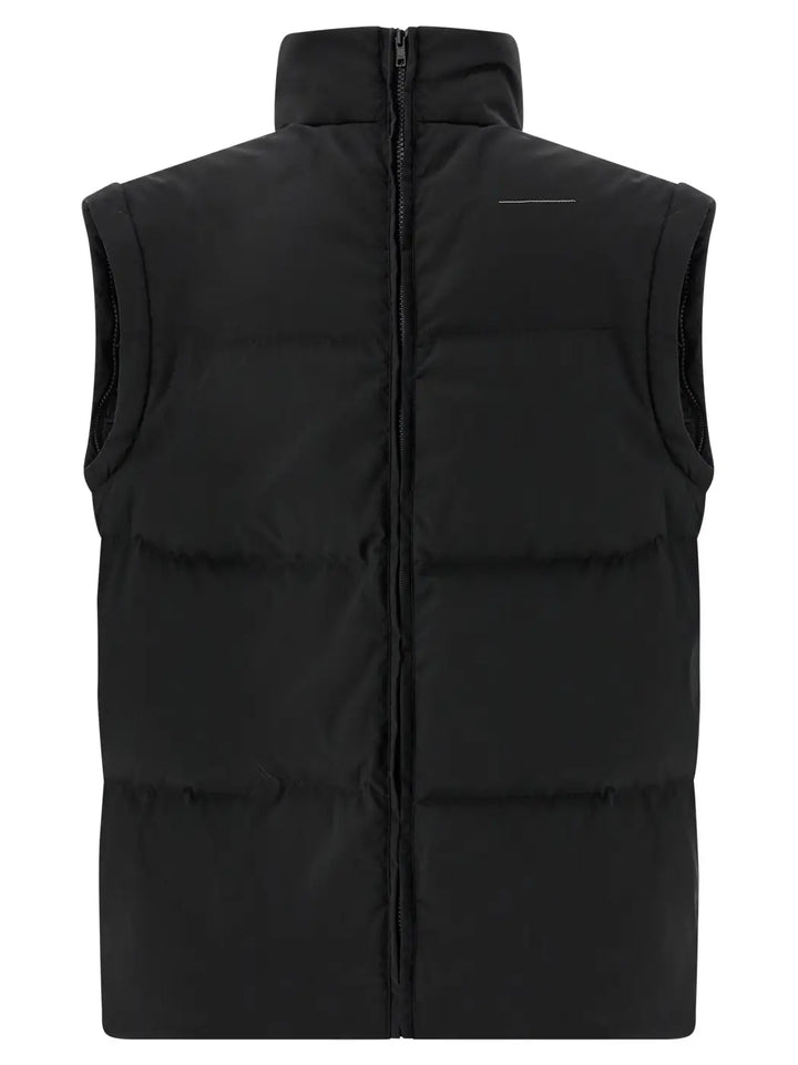 Mm6 Maison Margiela Black Polyester Full-length Jacket