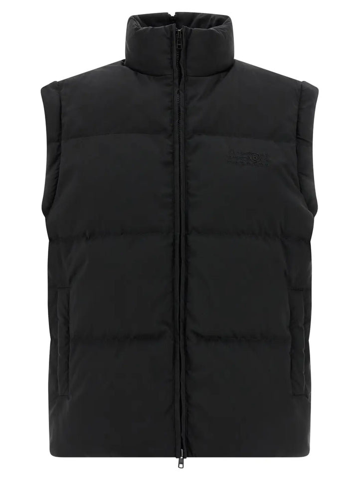 Mm6 Maison Margiela Black Polyester Full-length Jacket