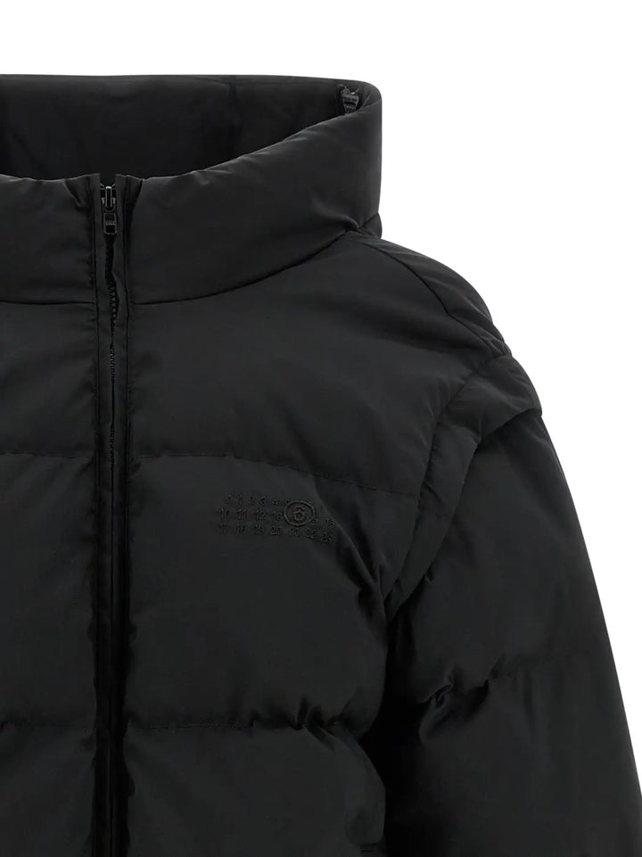 Mm6 Maison Margiela Black Polyester Full-length Jacket