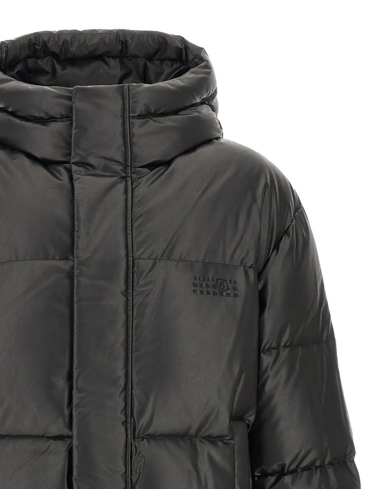 Mm6 Maison Margiela Black Polyester Full-length Jacket